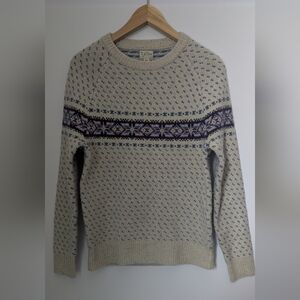 J. Crew Fair Isle Merino Lambswool Sweater Birdseye Size XS Men's